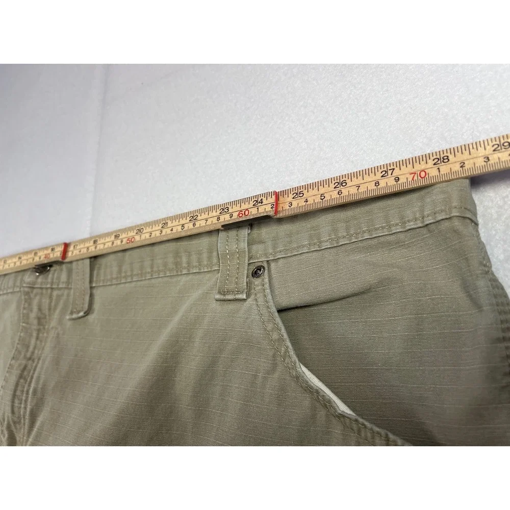 Wrangler Riggs Workwear Pants Khaki Ripstop Carpenter Utility Gorpcore 55x32